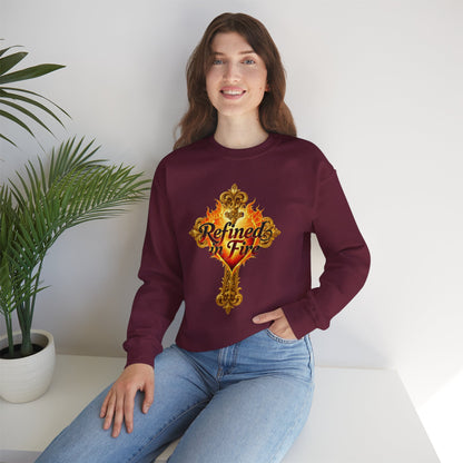 Refined in Fire - Women's Ornate Christian Sweatshirt