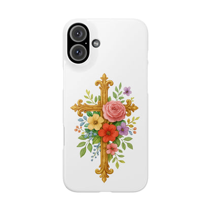 Floral Cross Snap Case for iPhone – Faith in Bloom