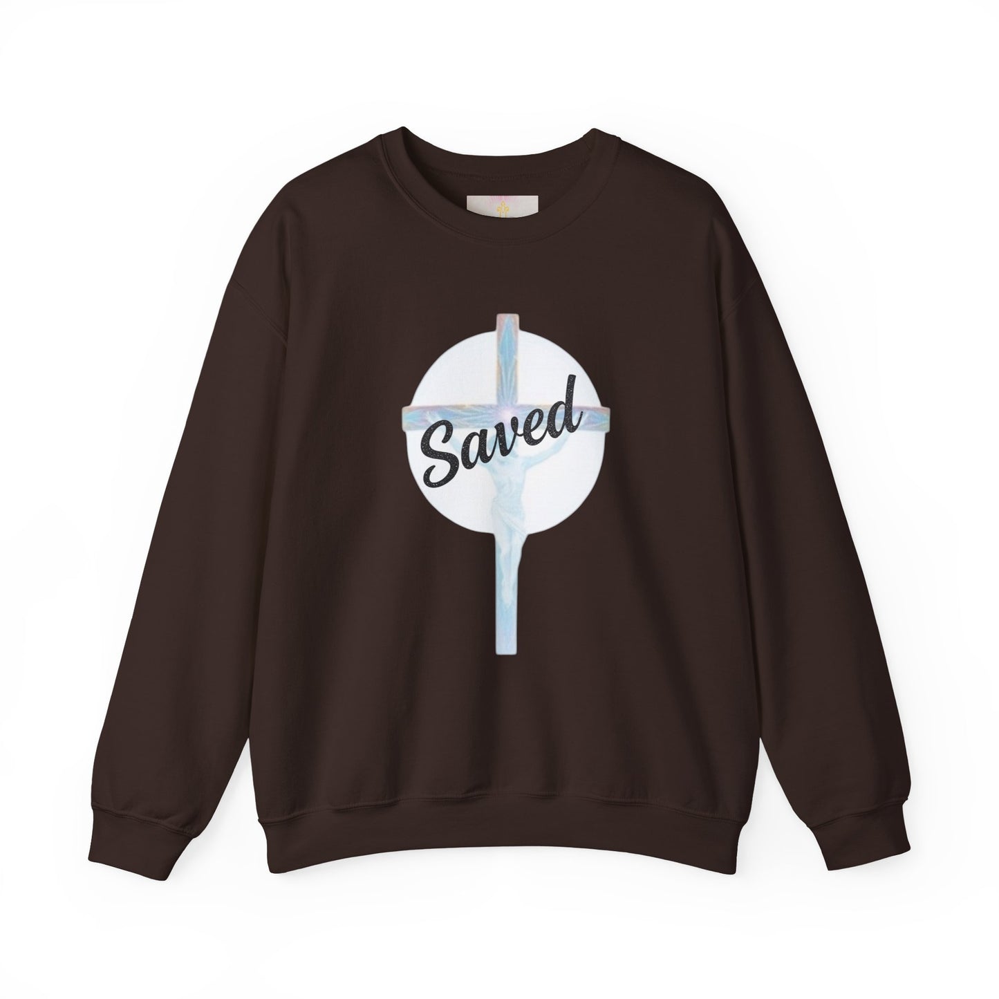Grace Worn Bold – Women’s “Saved” Cross Sweatshirt