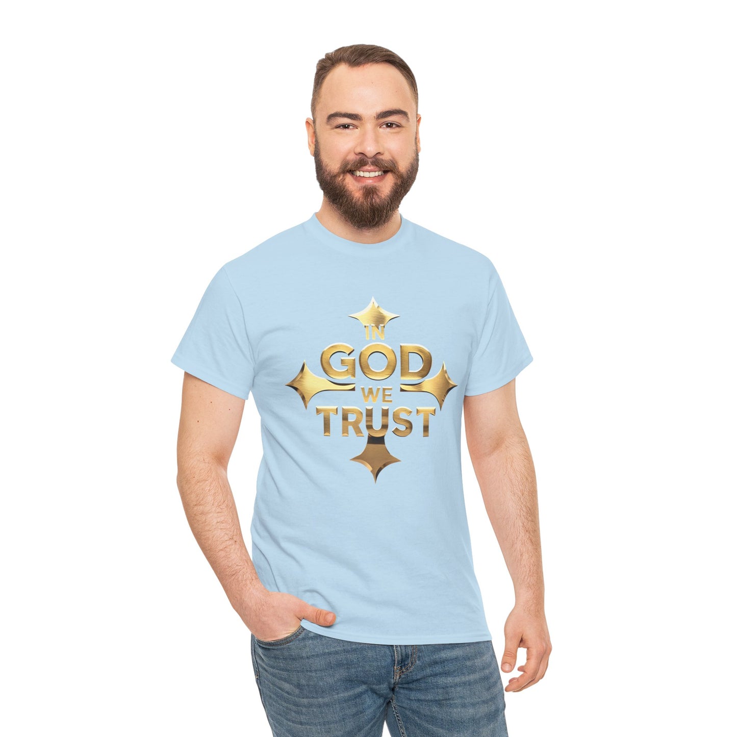 In God We Trust (Gold)- Men's Christian T-Shirt