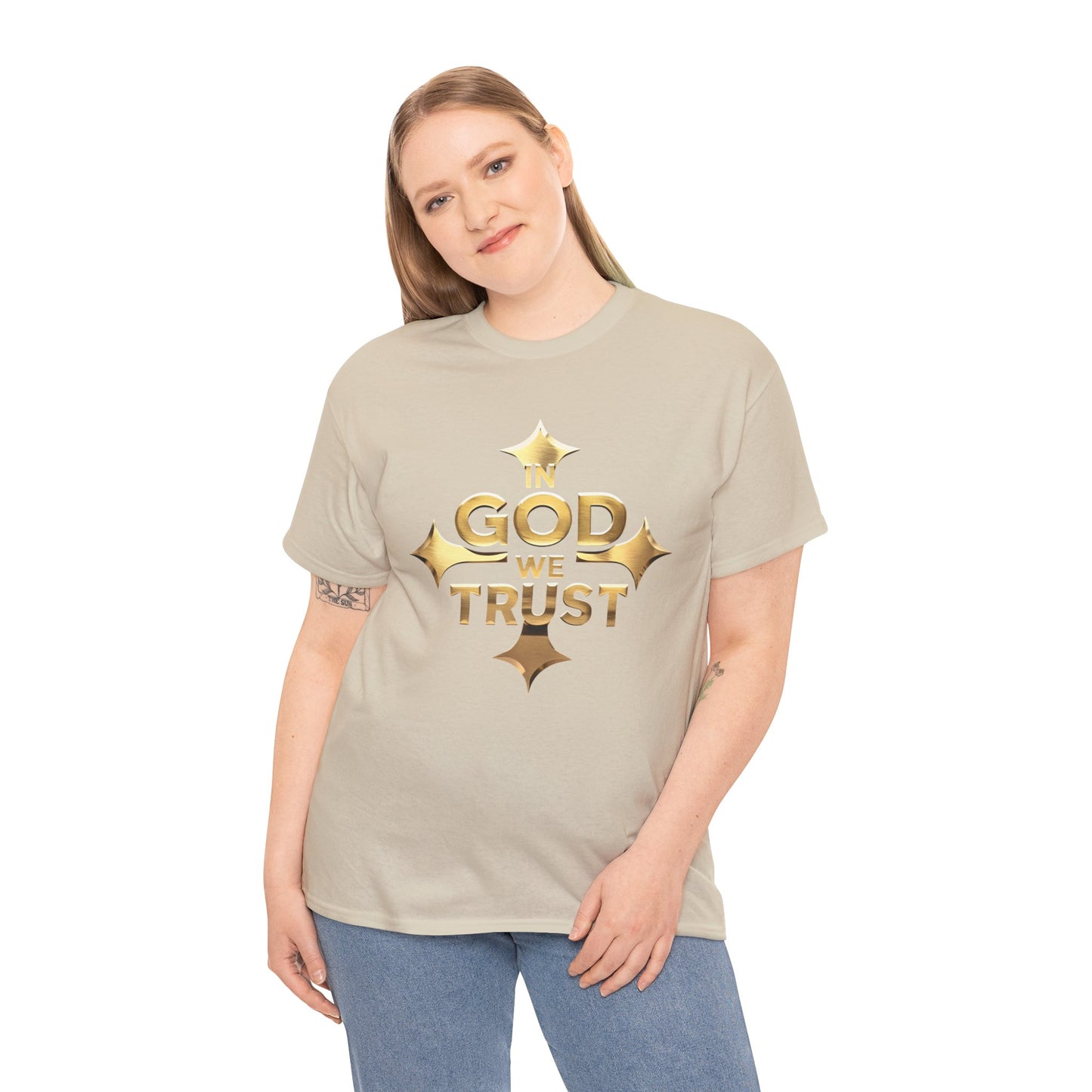 In God We Trust (Gold)- Woman's Christian T-Shirt