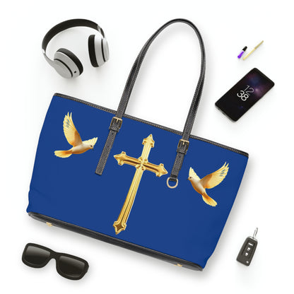 Faith, Peace, and Renewal Shoulder Bag in Blue