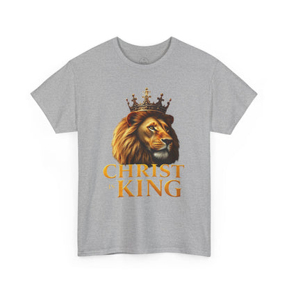 Christ Is King – Lion & Cross Men’s Christian Tee