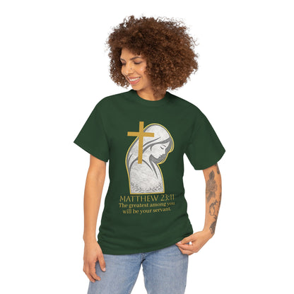 Humble Servant - Women's Christian Tee (Gold Lettering)