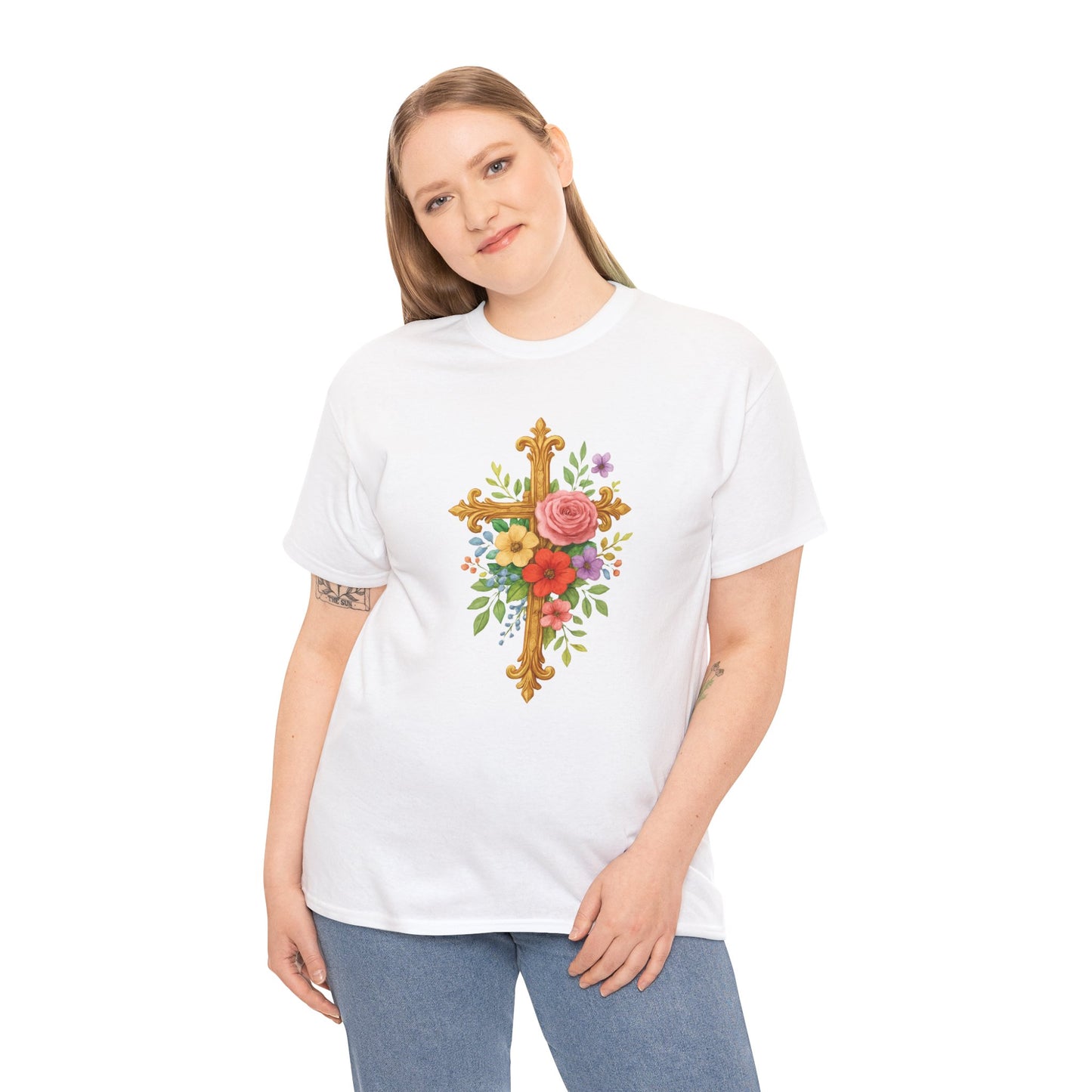 Floral Cross Tee - Women's Christian Apparel