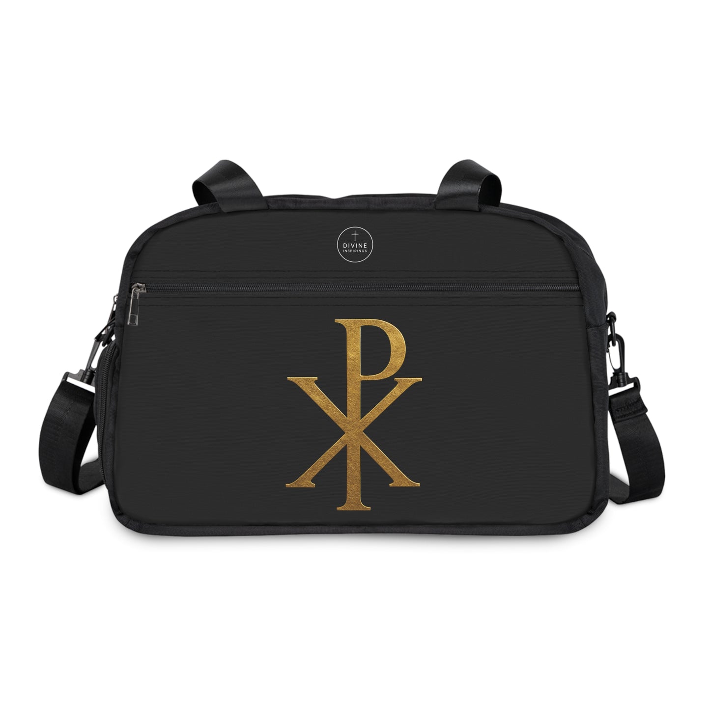 Women's Victory in Christ Fitness Bag in Black – Chi Rho Symbol