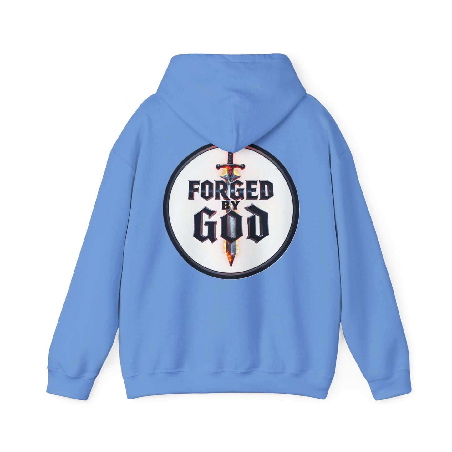 Forged by God Men’s Christian Hoodie – Strength & Faith Sweatshirt