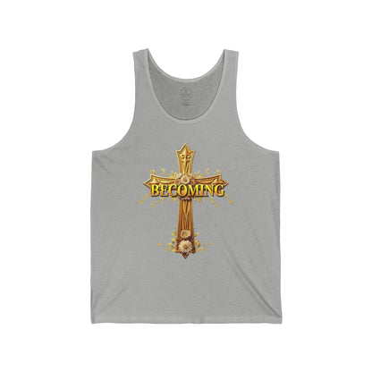 Becoming Women’s Tank Top – Gold Cross Edition