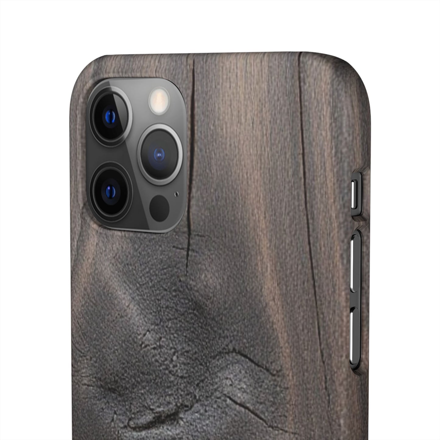 iPhone Snap Case – Dark Wood Grain Design