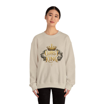 Christ is King (Gold) - Women's Christian Sweatshirt