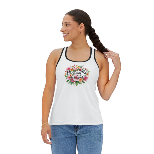 Handcrafted by God Women’s Christian Tank Top – Fearfully and Wonderfully Made