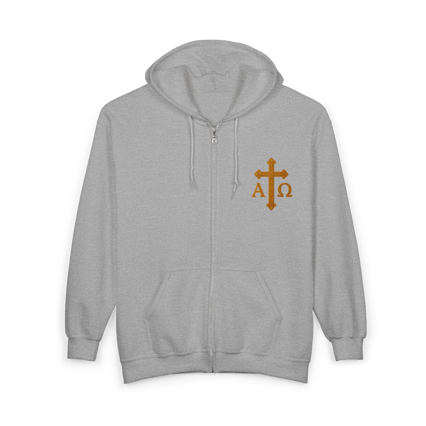 Alpha & Omega Zip-Up Hoodie for Men