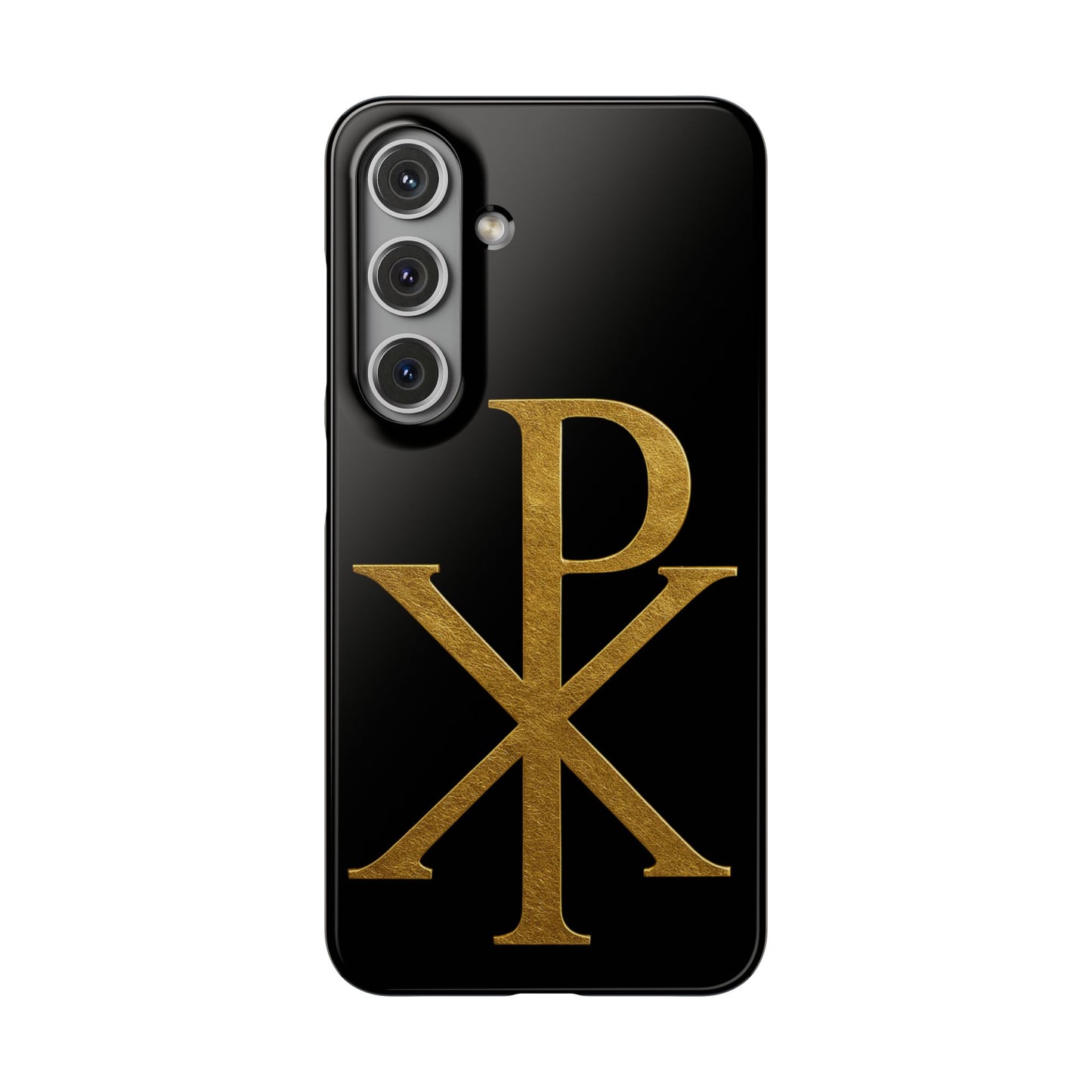 Our Eternal Hope in Christ - Black Chi Rho Snap Case for Samsung