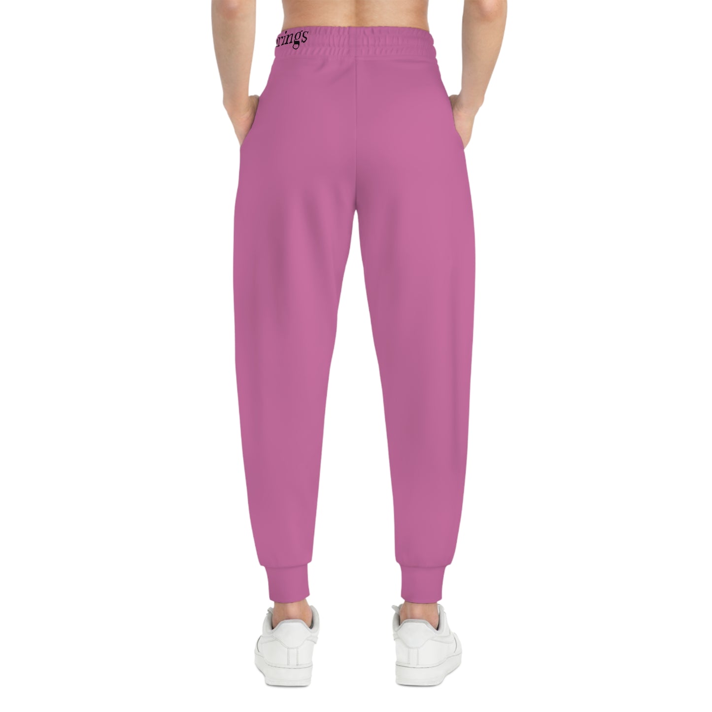 Blooming Faith Women's Jogging Pants in Pink with Floral Cross Design