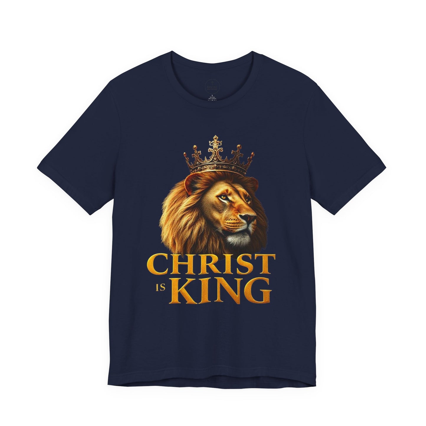Christ is King Crowned Lion Tee – Inspirational Christian Shirt