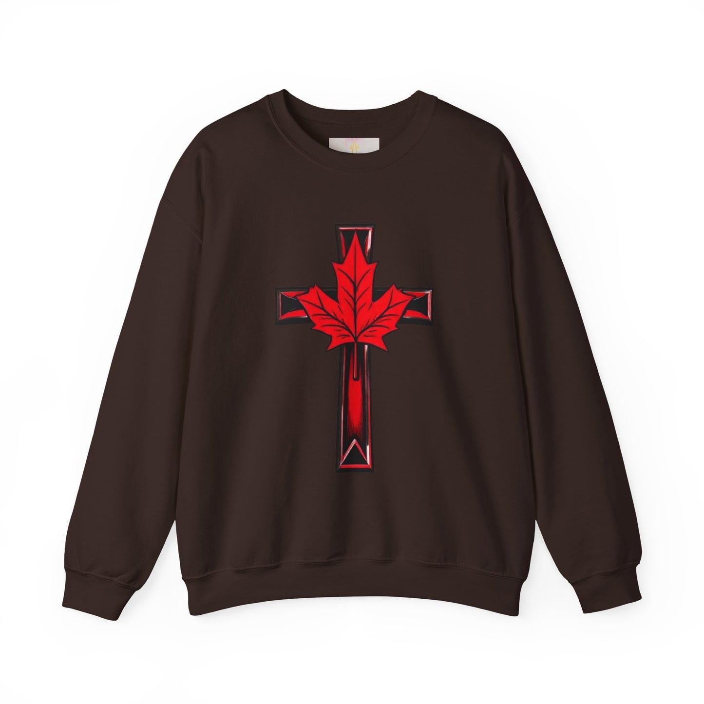 North of the Cross – Men’s Christian Sweatshirt with Maple Leaf Design