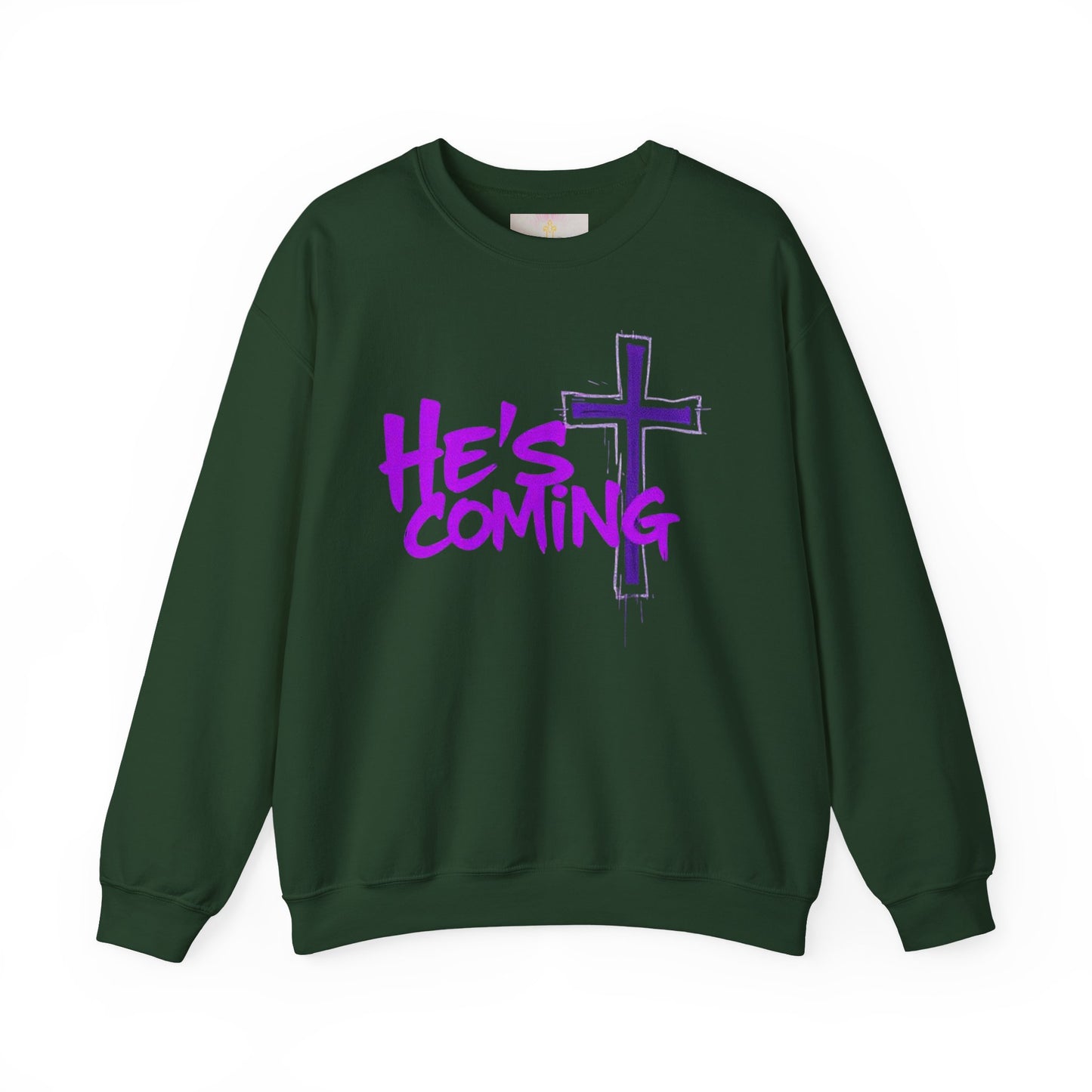 Faithful & Bold Women’s Sweatshirt – “He’s Coming” Christian Prophecy Apparel