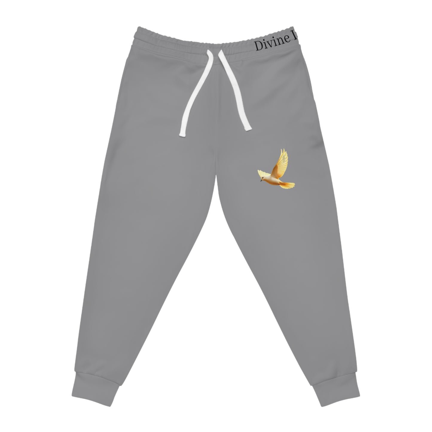 Peaceful Spirit Women's Jogging Pants in Grey with Dove in Flight Design