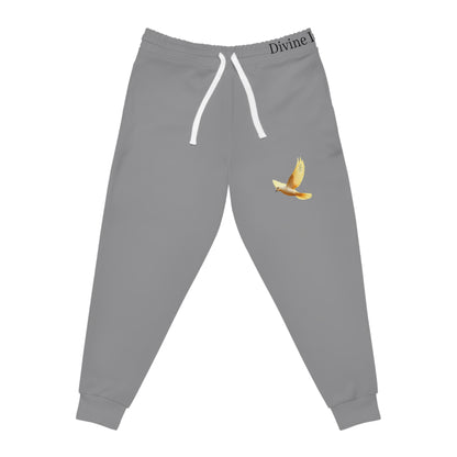 Peaceful Spirit Women's Jogging Pants in Grey with Dove in Flight Design
