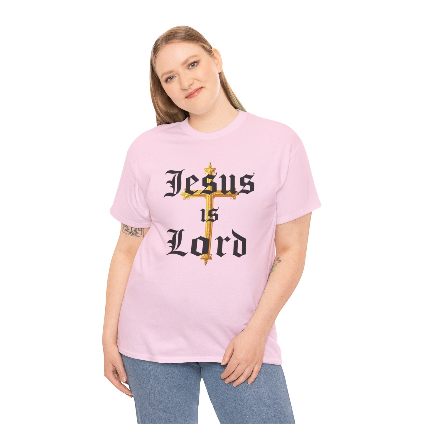 Jesus is Lord with Cross - Women's Christian T-Shirt