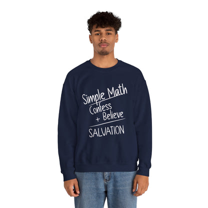 Simple Math - Men’s Christian Sweatshirt (White Chalk)