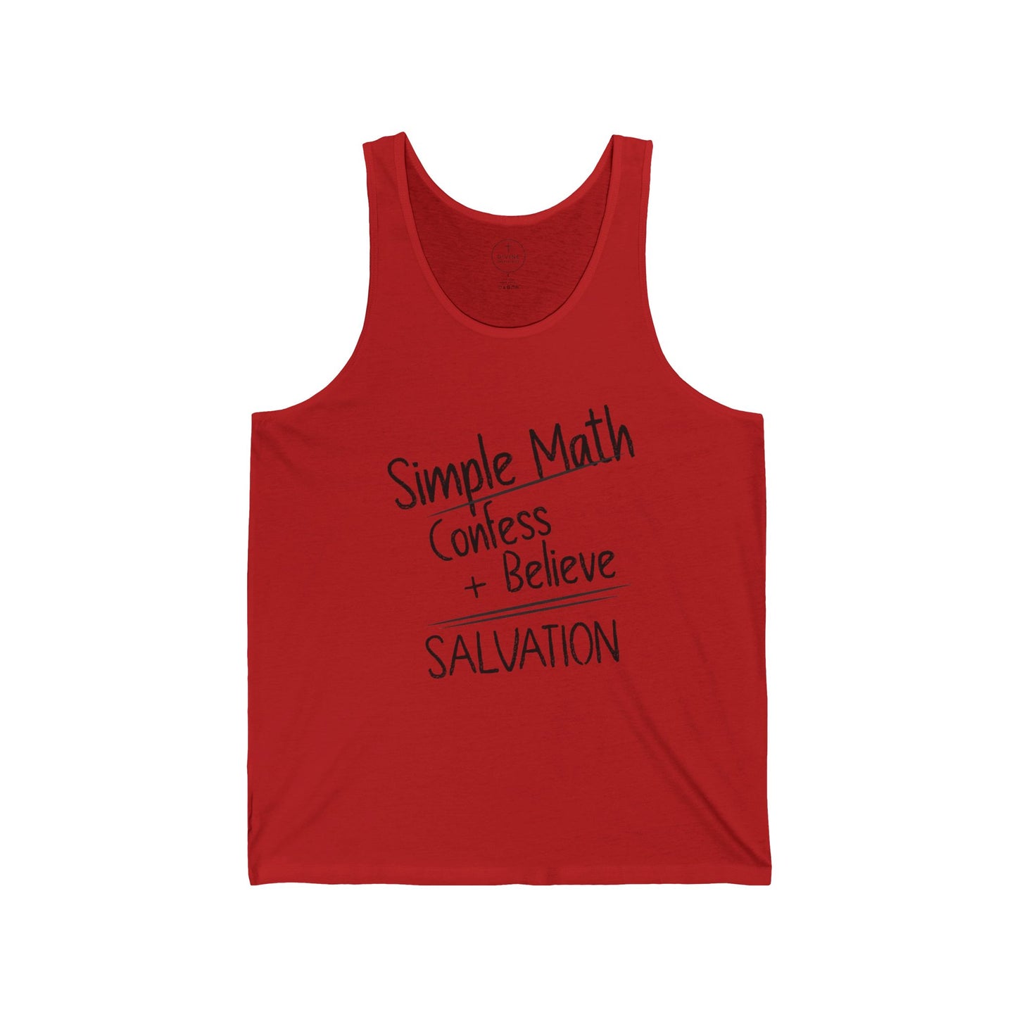 Simple Math Men’s Tank – Bold Faith (Black Chalk)