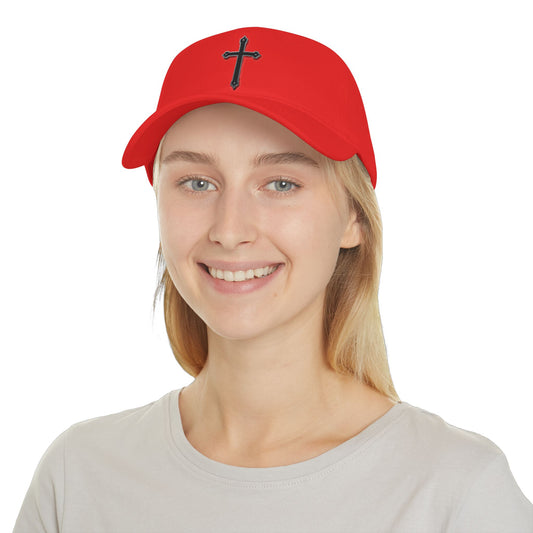 Warrior’s Black Cross - Women's Low Profile Christian Hat
