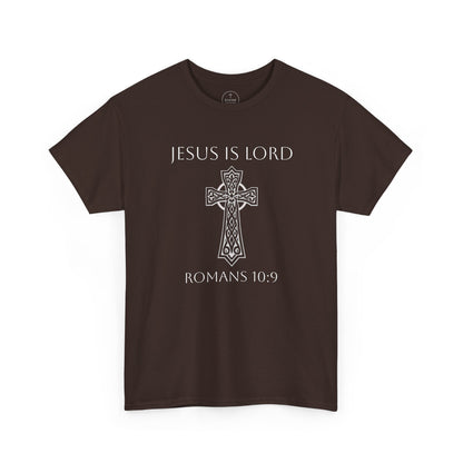 Jesus Is Lord – Men’s Christian Tee (White Lettering)
