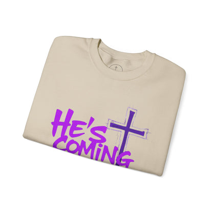 He’s Coming - Men’s Bold Christian Sweatshirt