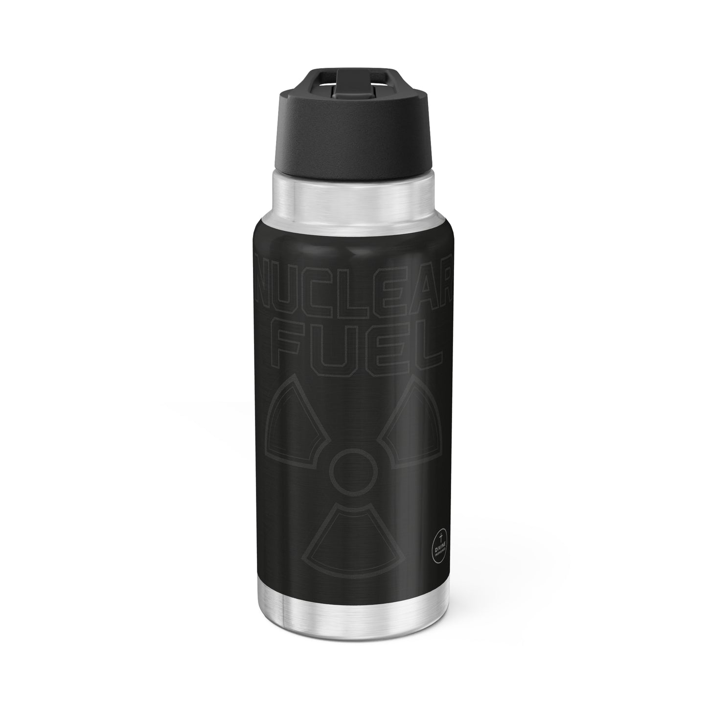 Faith Fueled – Nuclear Energy Stainless Steel Bottle (Black)
