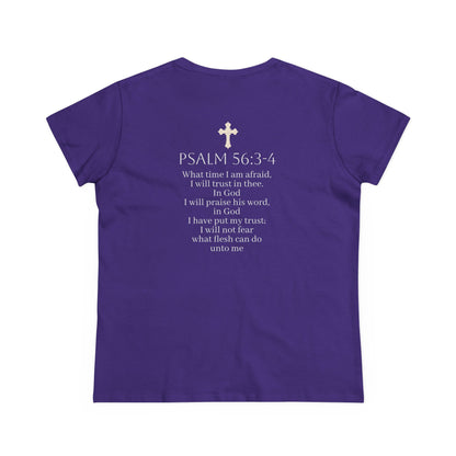 In God We Trust | Women’s Christian Tee with Scripture Back Print