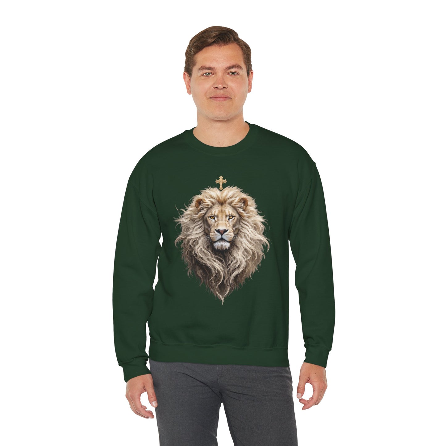 Christ is King (Lion of Judah) - Men's Christian Sweatshirt