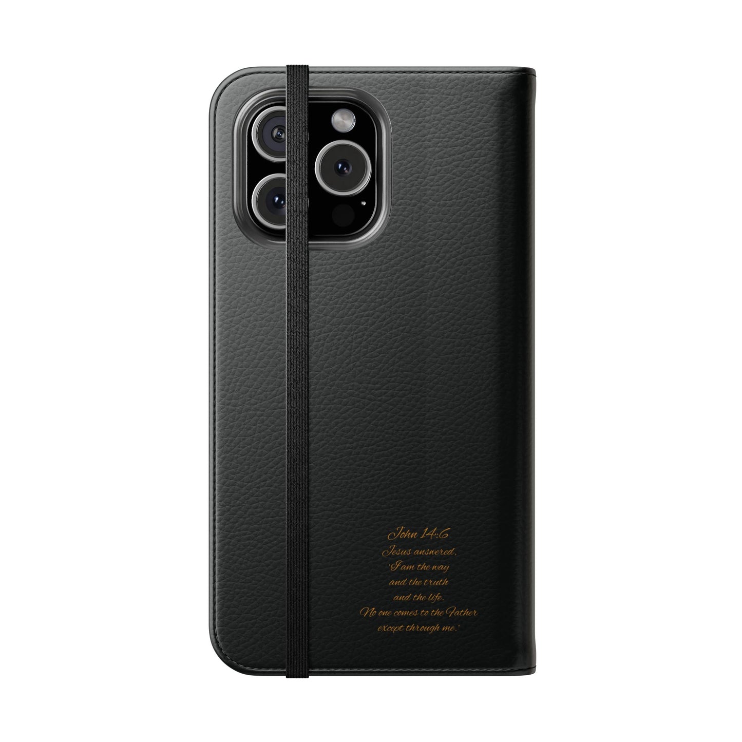 Black Chi Rho Folding Case for iPhone – Faith in Every Step