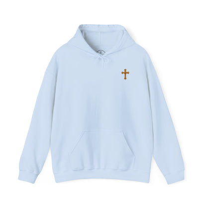 Jesus is Lord - Men's Christian Hoodie with Golden Cross