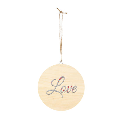 Faith, Hope and Love 'Love' Wall Hanging  — Inspirational Christian Wooden Décor