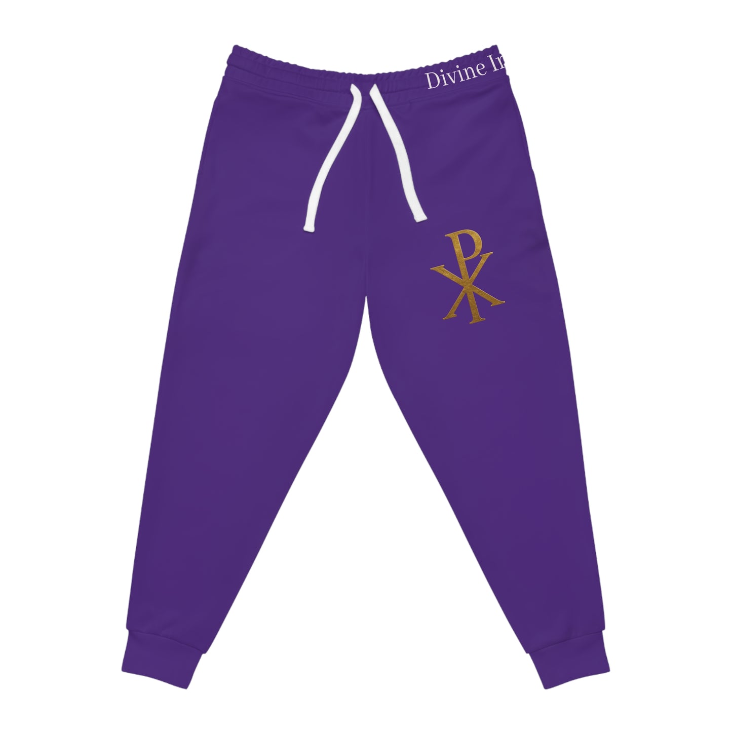 Men’s Chi Rho Jogger Pants in Purple – Comfort with Spiritual Style