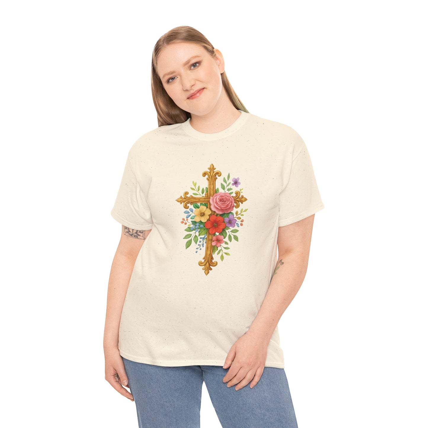 Floral Cross Tee - Women's Christian Apparel