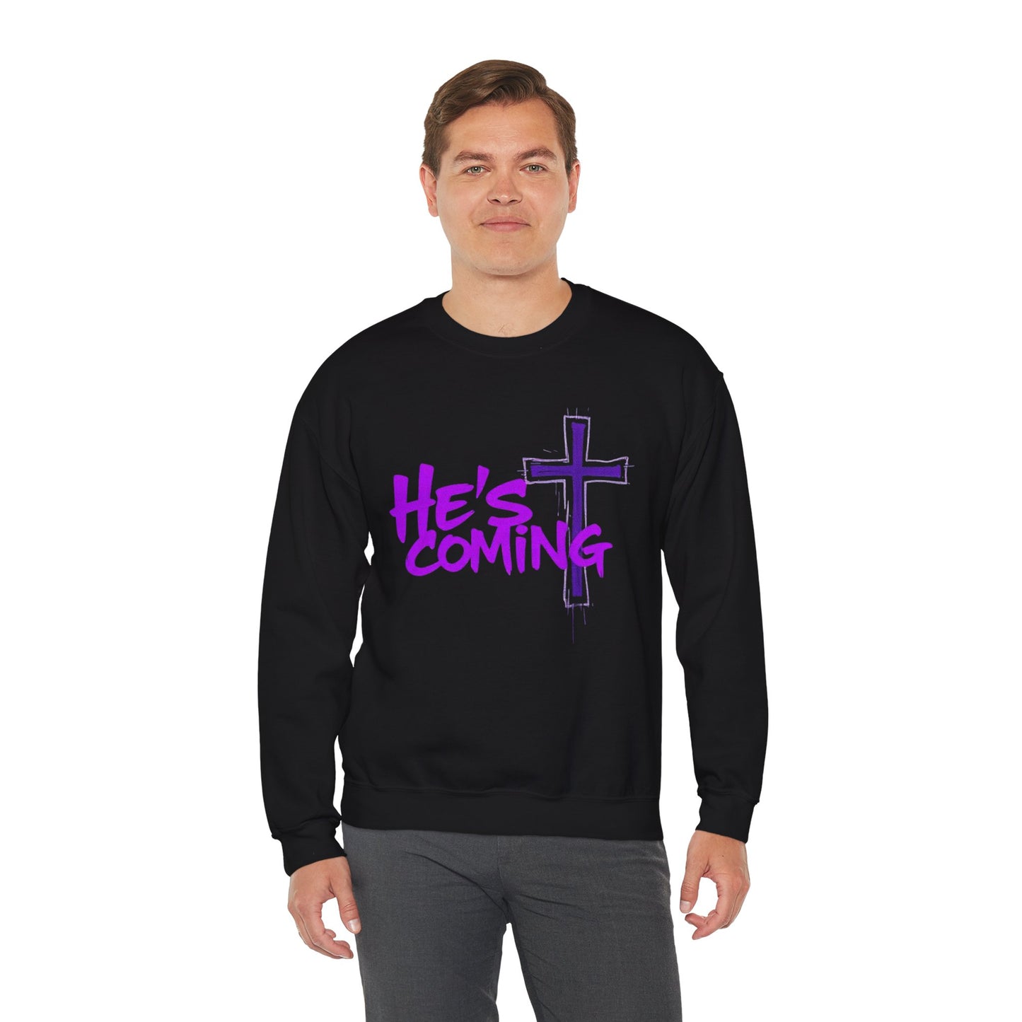 He’s Coming - Men’s Bold Christian Sweatshirt