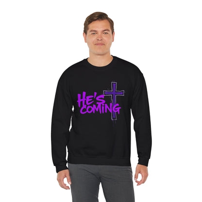 He’s Coming - Men’s Bold Christian Sweatshirt