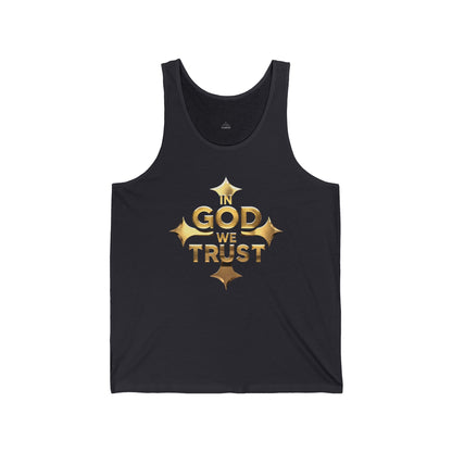 In God We Trust (Gold) – Men’s Christian Tank Top