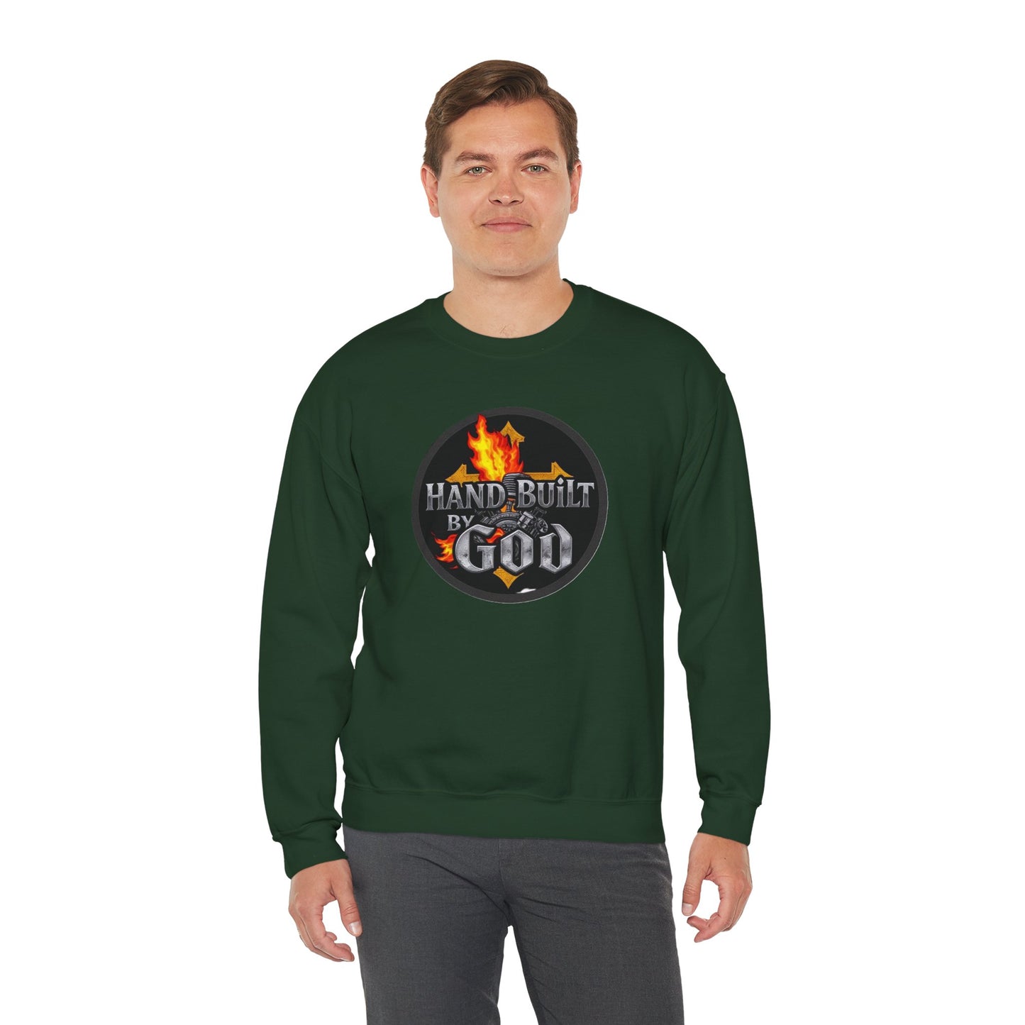 Hand Built by God - Men's Christian Sweatshirt