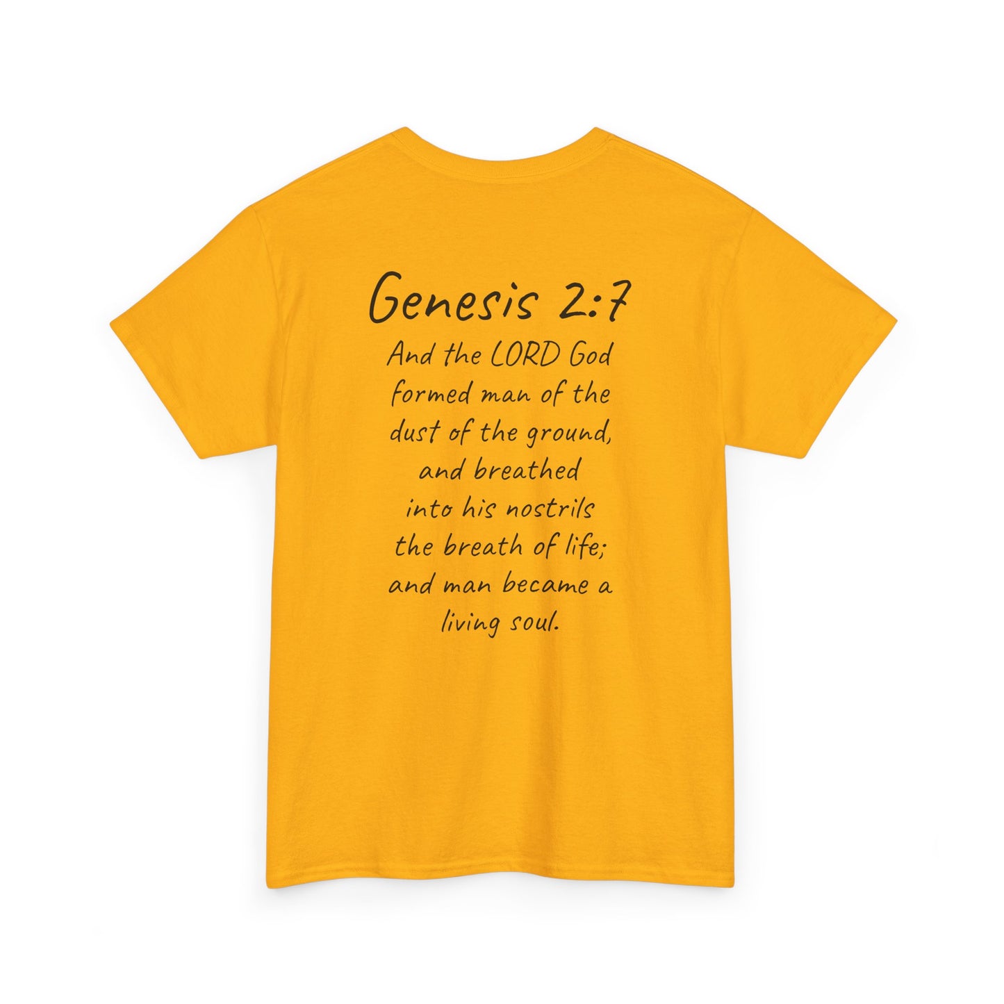 Formed from the Dust | Men’s Christian T-Shirt with Genesis 2:7 (Dark Lettering)