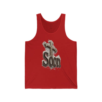 Soon: The Coming King Cross Tank – Men’s Faith Apparel