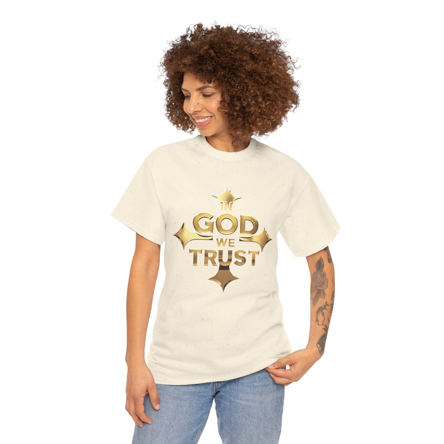 In God We Trust (Gold)- Woman's Christian T-Shirt