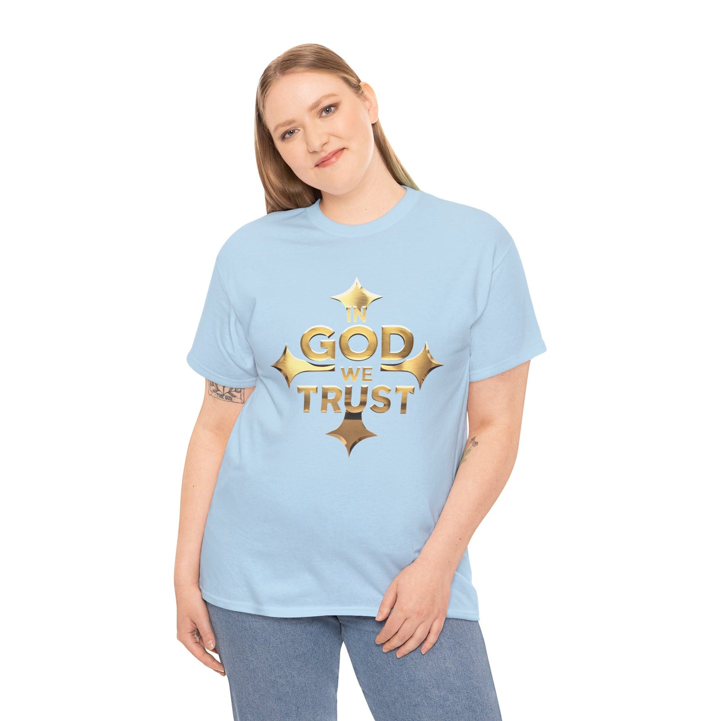 In God We Trust (Gold)- Woman's Christian T-Shirt