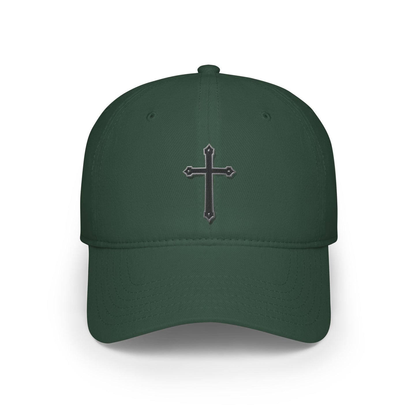 Warrior’s Black Cross Low Profile Christian Baseball Hat | Ephesians 6:11
