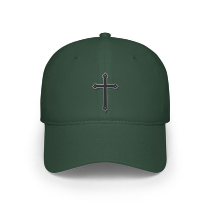 Warrior’s Black Cross Low Profile Christian Baseball Hat | Ephesians 6:11