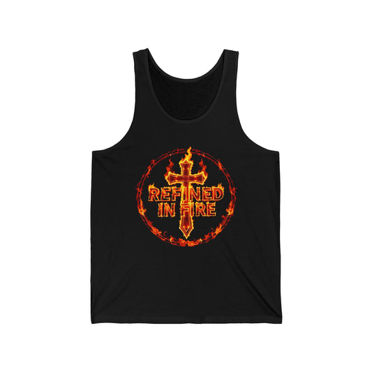 Refined in Fire Men’s Christian Tank Top – Strength in Trials