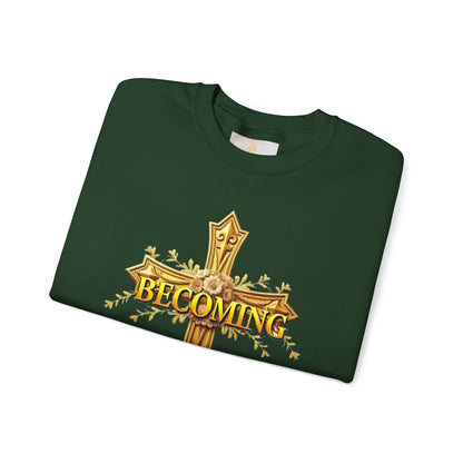 Becoming - Women’s Christian Sweatshirt (Light Lettering)