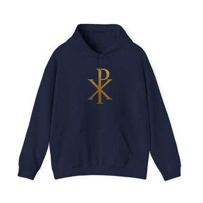 Chi Rho in Gold - Men’s Christian Hoodie